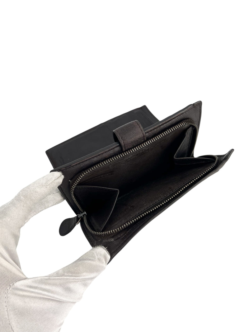 Bottega Veneta Brown Intrecciato Compact Wallet