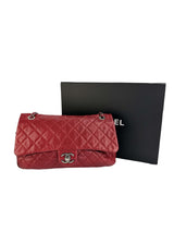 Chanel Burgundy Caviar Single Flap Zip (In Box)