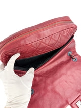 Chanel Burgundy Caviar Single Flap Zip (In Box)