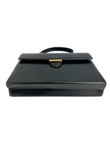 Valentino Vintage Black Leather Briefcase