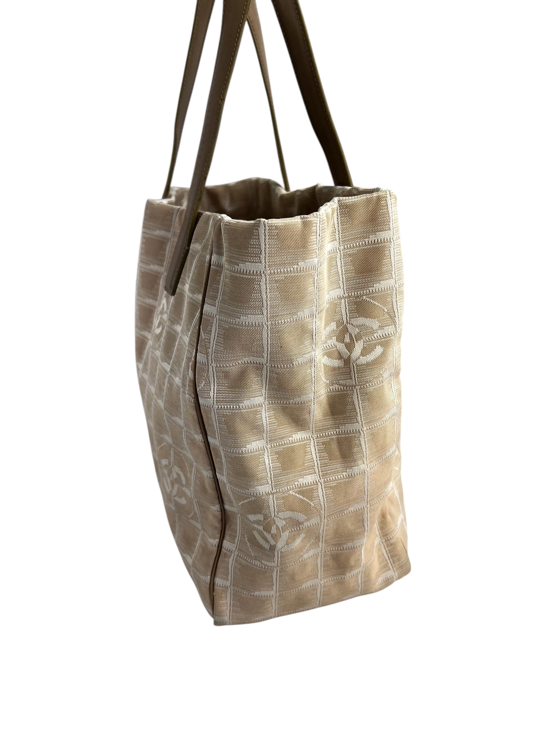 Chanel Beige Travel Ligne Tote Medium