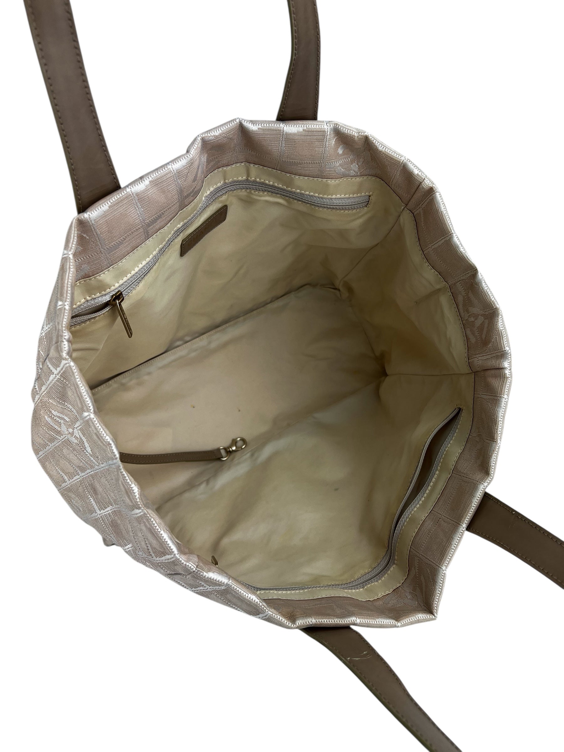 Chanel Beige Travel Ligne Tote Medium