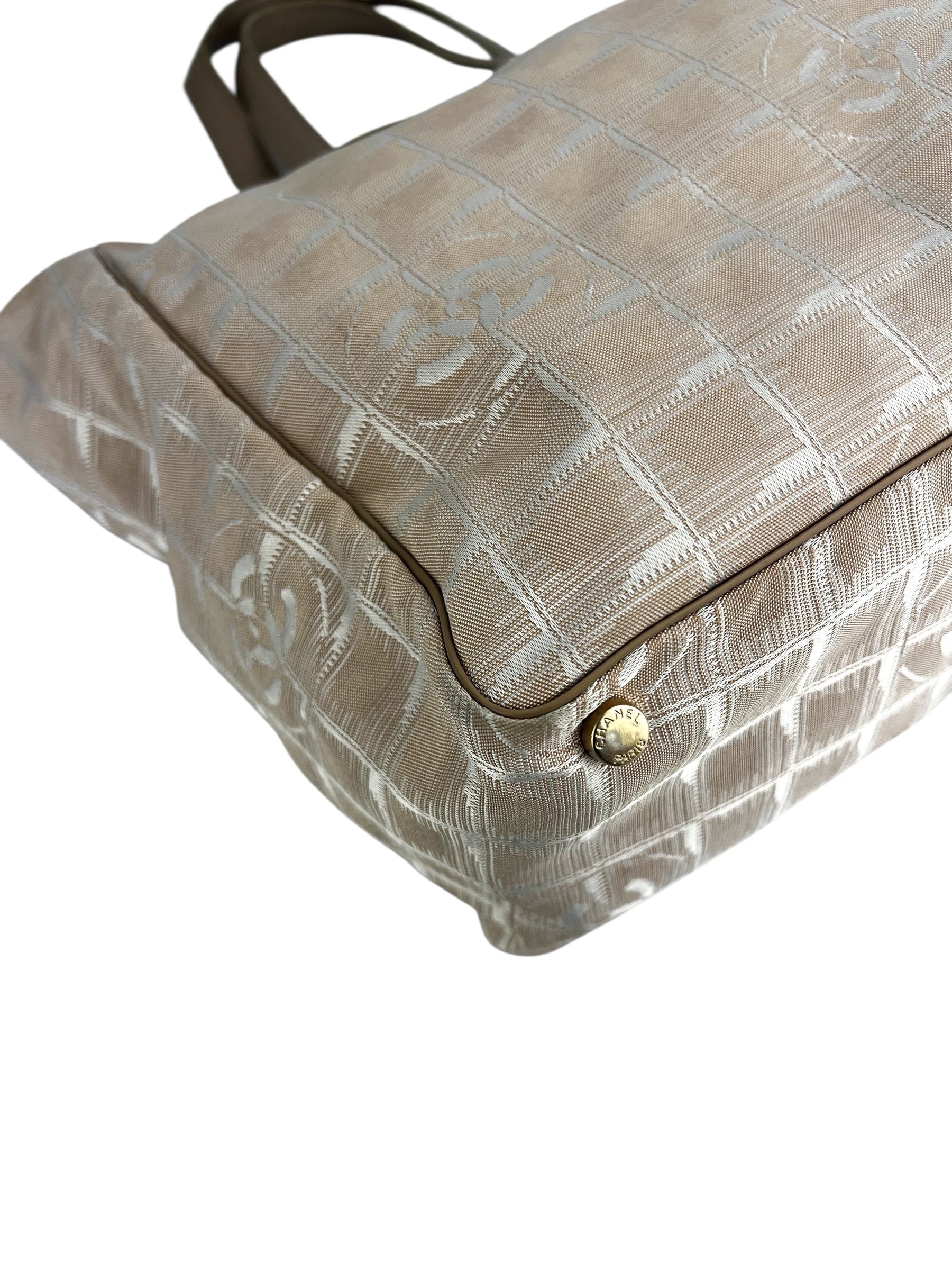 Chanel Beige Travel Ligne Tote Medium