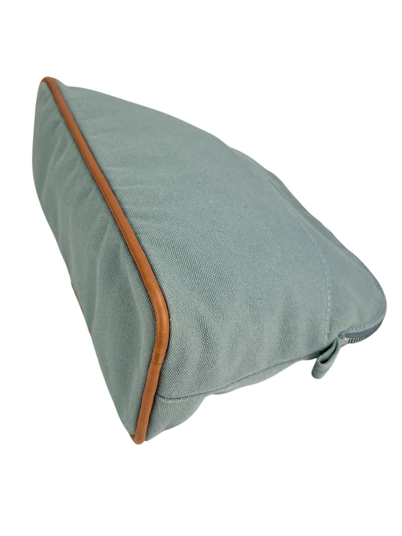 Hermes Light Blue Bolide Canvas Pouch