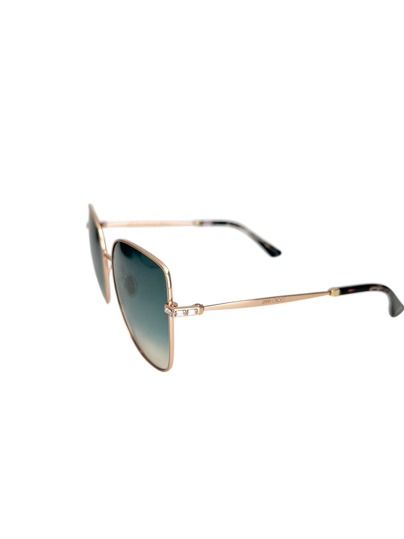 Jimmy Choo Rose Gold Metal Sunglasses