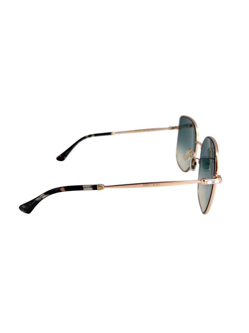 Jimmy Choo Rose Gold Metal Sunglasses