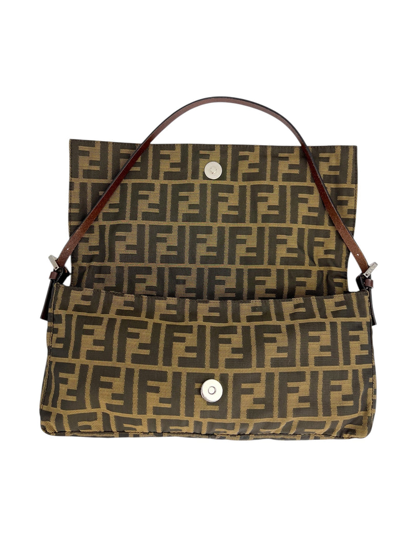 Fendi Zucca Flap Baguette Oversized