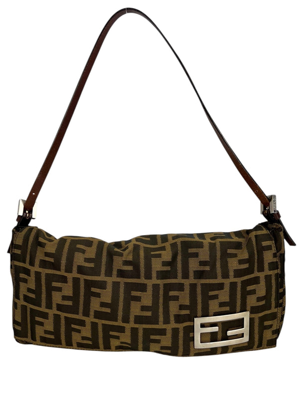 Fendi Zucca Flap Baguette Oversized