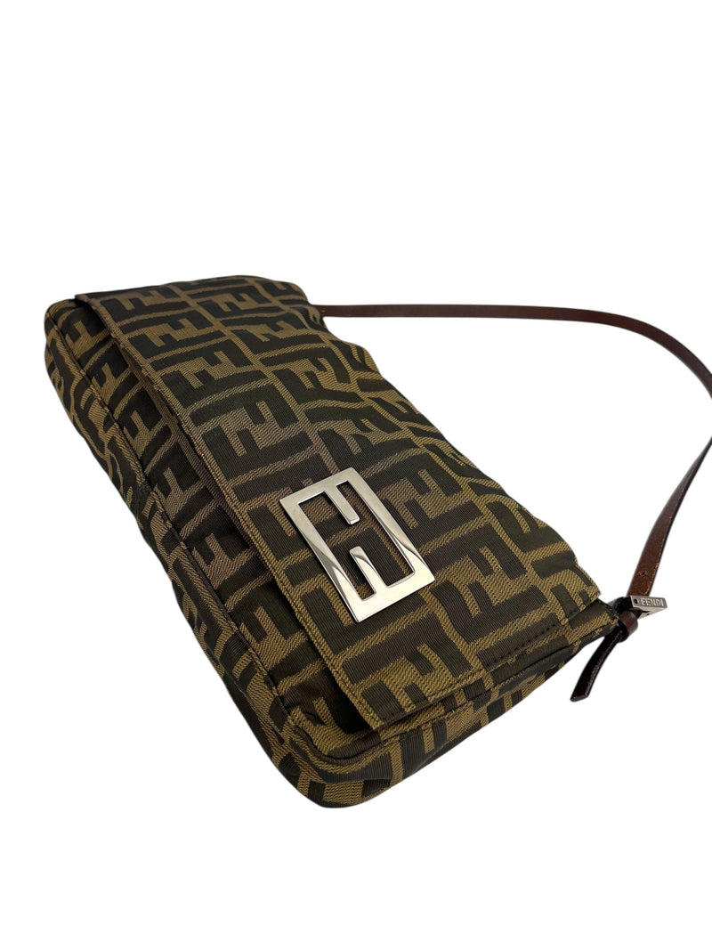 Fendi Zucca Flap Baguette Oversized