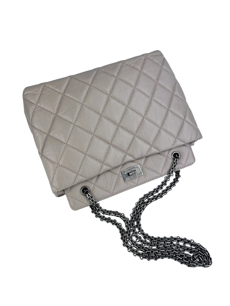 Chanel Light Grey/Taupe Reissue 2.55 Tote