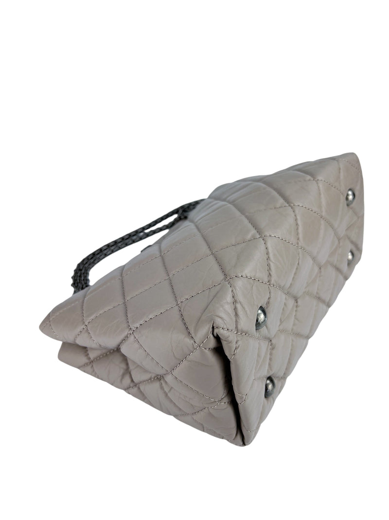Chanel Light Grey/Taupe Reissue 2.55 Tote