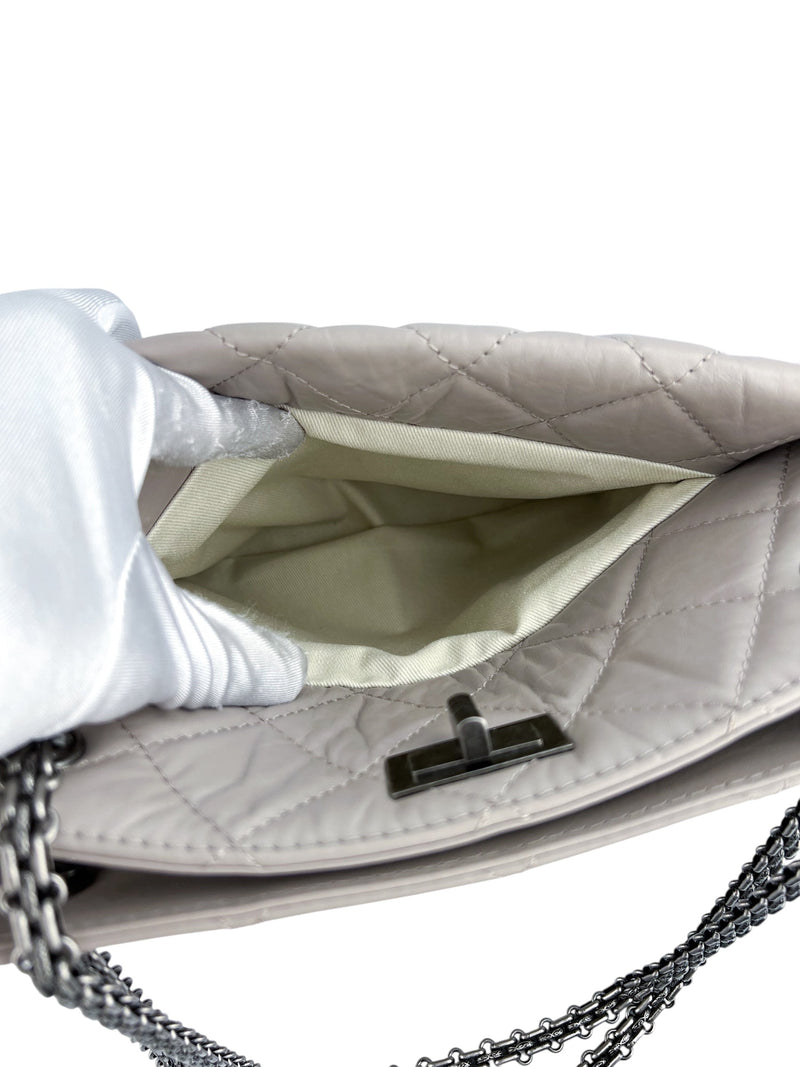 Chanel Light Grey/Taupe Reissue 2.55 Tote