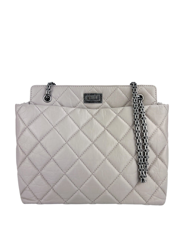 Chanel Light Grey/Taupe Reissue 2.55 Tote
