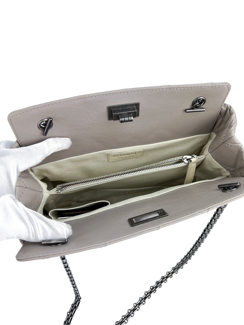 Chanel Light Grey/Taupe Reissue 2.55 Tote