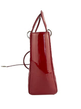 Christian Dior Red Patent Leather Large Lady Dior