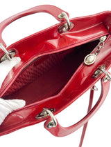 Christian Dior Red Patent Leather Large Lady Dior