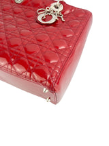 Christian Dior Red Patent Leather Large Lady Dior