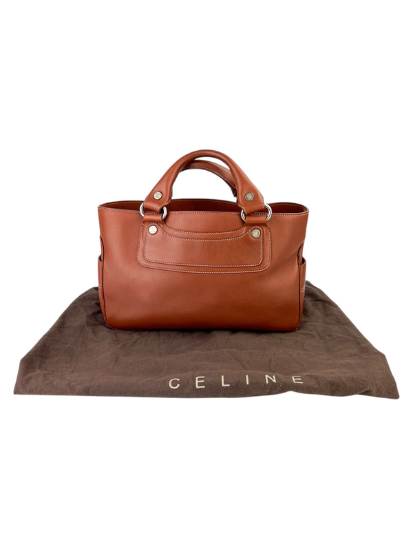 Celine Cognac Leather Boogie Tote