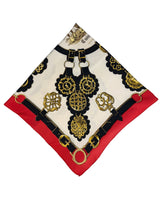 Hermes Cuivreries Motif Silk Scarf