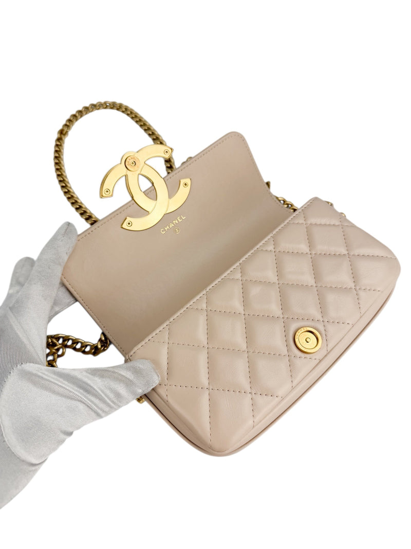 Chanel Giant CC Nude Flap (FULL SET)