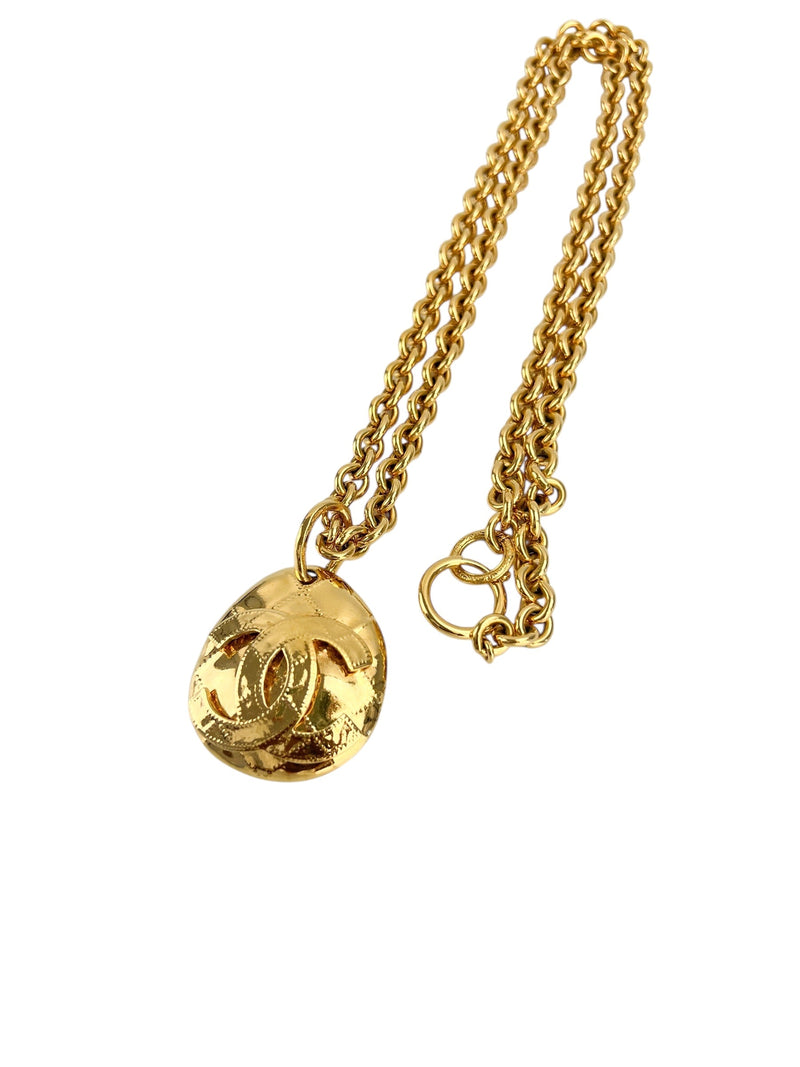 Chanel Vintage CC pendant Necklace W/ Box
