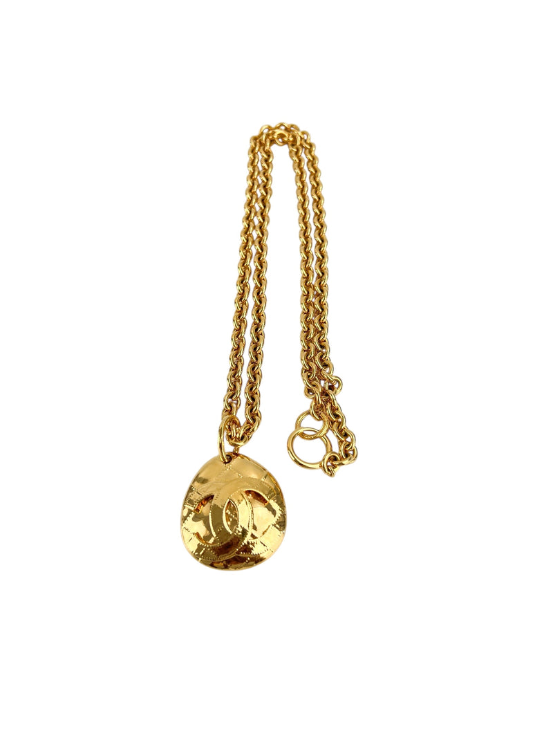 Chanel Vintage CC pendant Necklace W/ Box