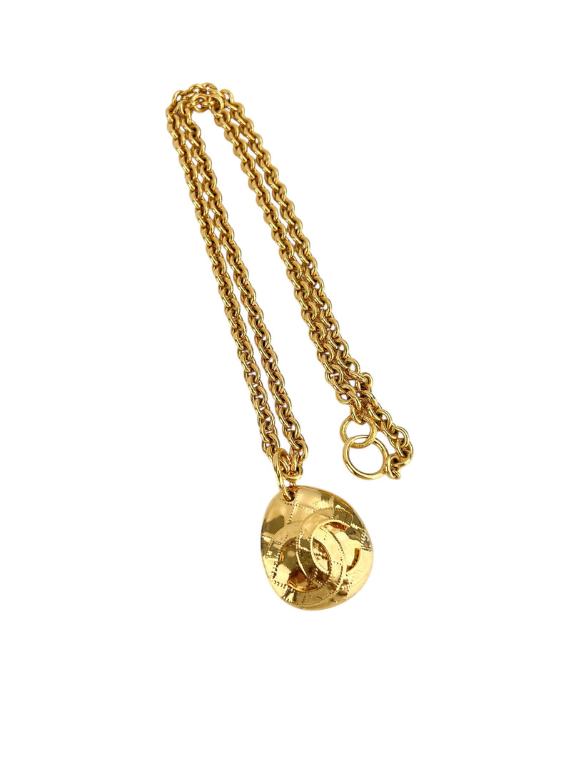 Chanel Vintage CC pendant Necklace W/ Box