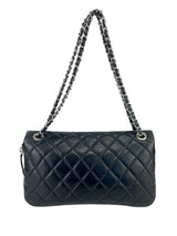Chanel Navy Classic Single Flap Bag Quilted Calfskin