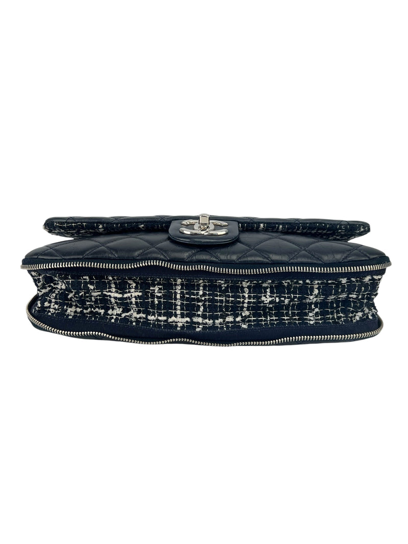 Chanel Navy Classic Single Flap Bag Quilted Calfskin
