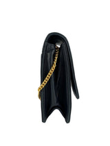 Chanel Vintage Navy Chevron Lambskin Flap