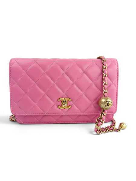 Chanel Barbie Pink Lambskin Pearl Crush WOC