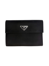 Prada Black Nylon Tri-fold Wallet
