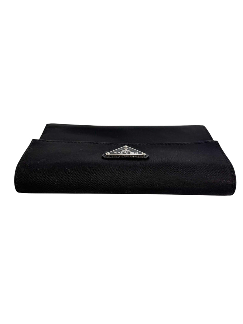 Prada Black Nylon Tri-fold Wallet