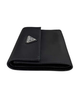 Prada Black Nylon Tri-fold Wallet