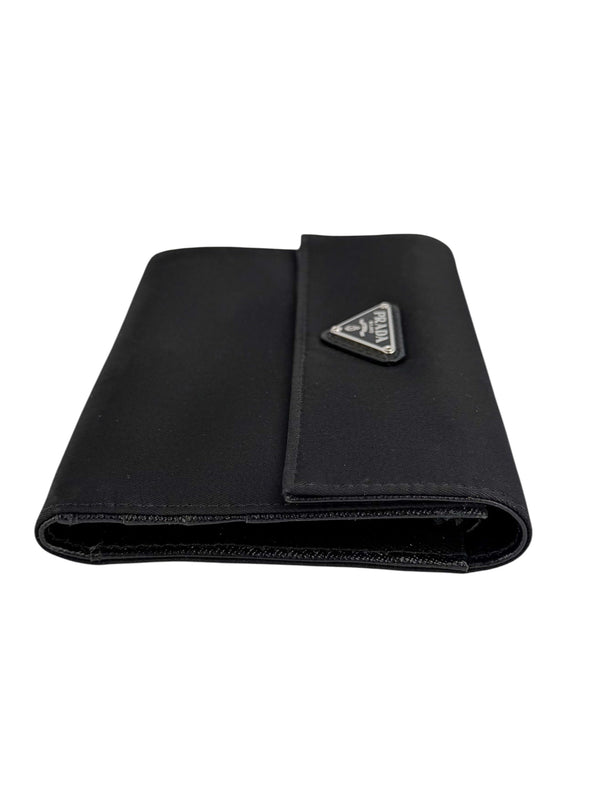 Prada Black Nylon Tri-fold Wallet