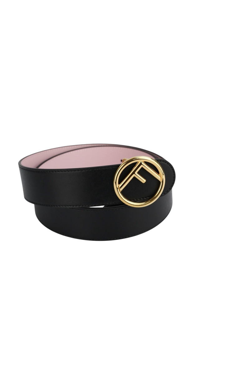 Fendi F Logo Reversible Leather Belt