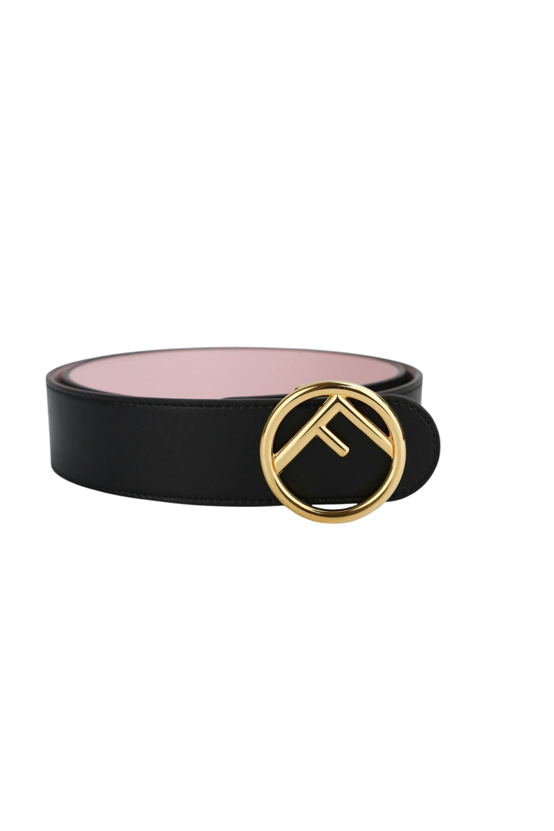 Fendi F Logo Reversible Leather Belt