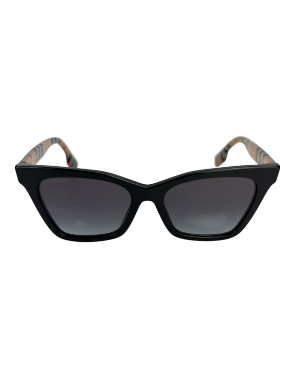 Burberry Black Elsa Check Sunglasses