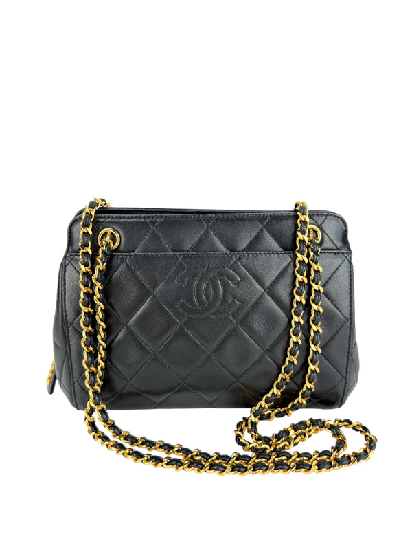 Chanel Black Quilted Lambskin Shoulder Bag