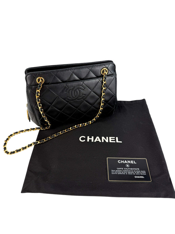 Chanel Black Quilted Lambskin Shoulder Bag