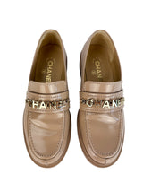 Chanel Beige Shiny Calfskin Loafers Size 37