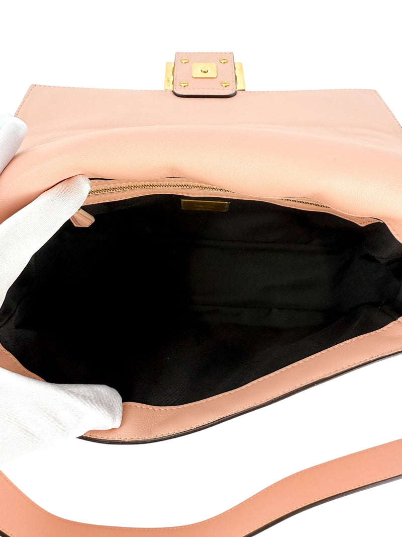 Fendi Nappa Leather Baguette Rosa Quarzo