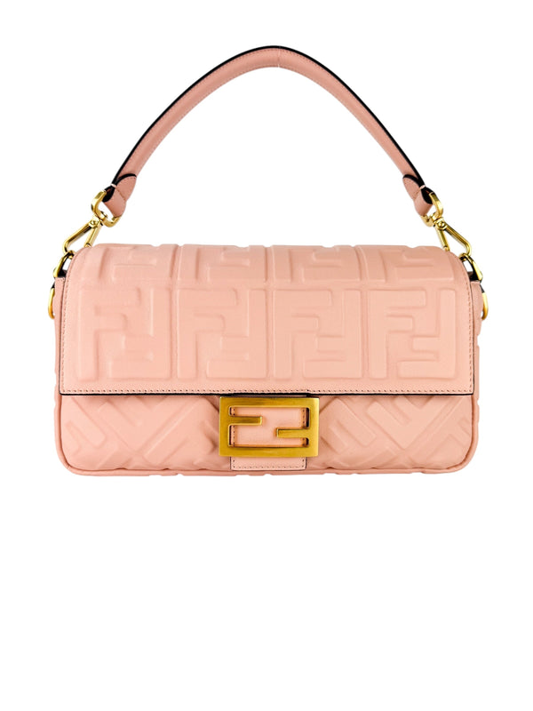 Fendi Nappa Leather Baguette Rosa Quarzo
