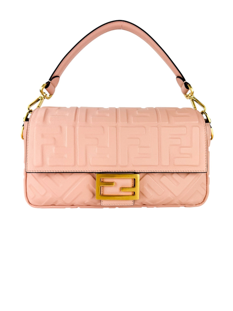 Fendi Pink Nappa Leather Baguette