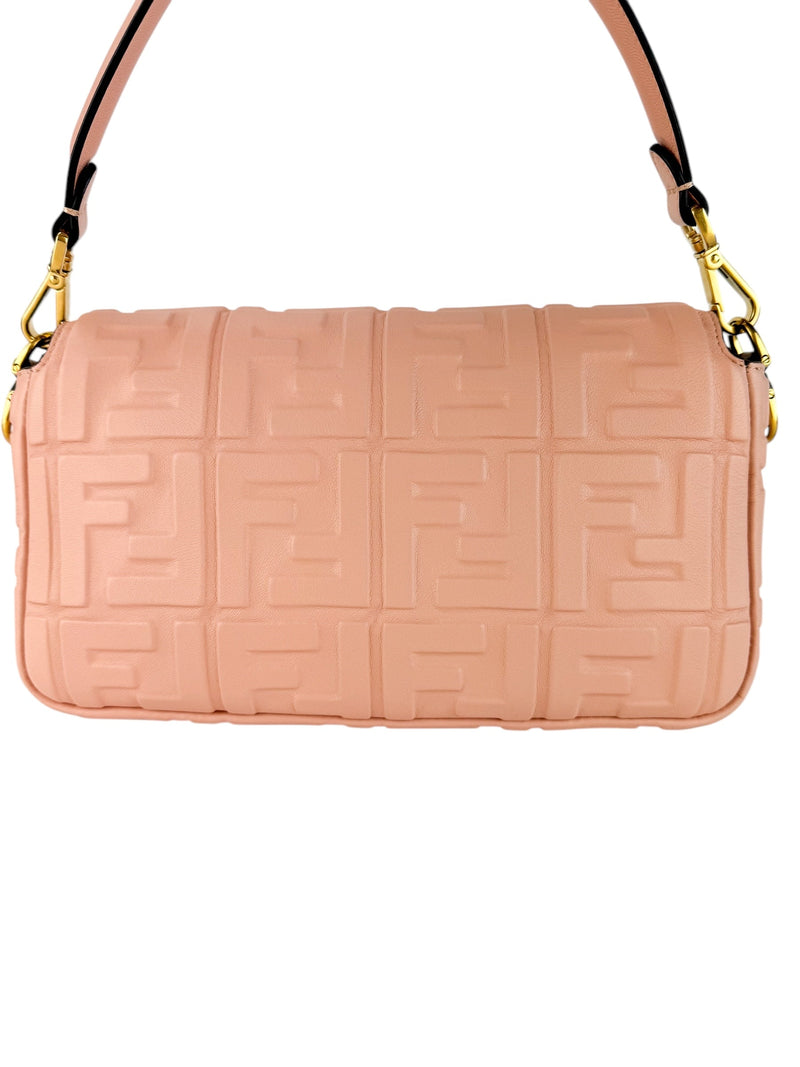Fendi Nappa Leather Baguette Rosa Quarzo