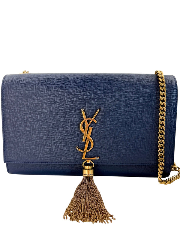 Saint Laurent Kate Medium Tassel Bag navy (Full Set)