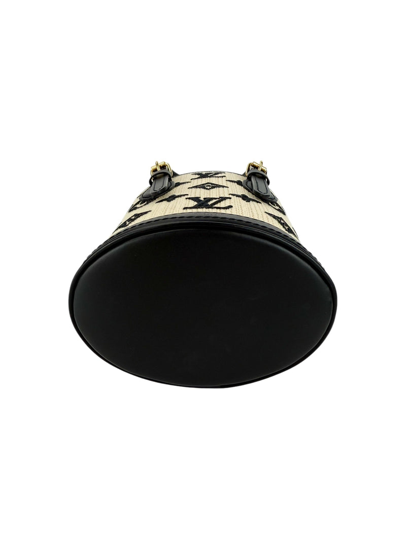 Louis Vuitton Black Raffia Nano Bucket Bag