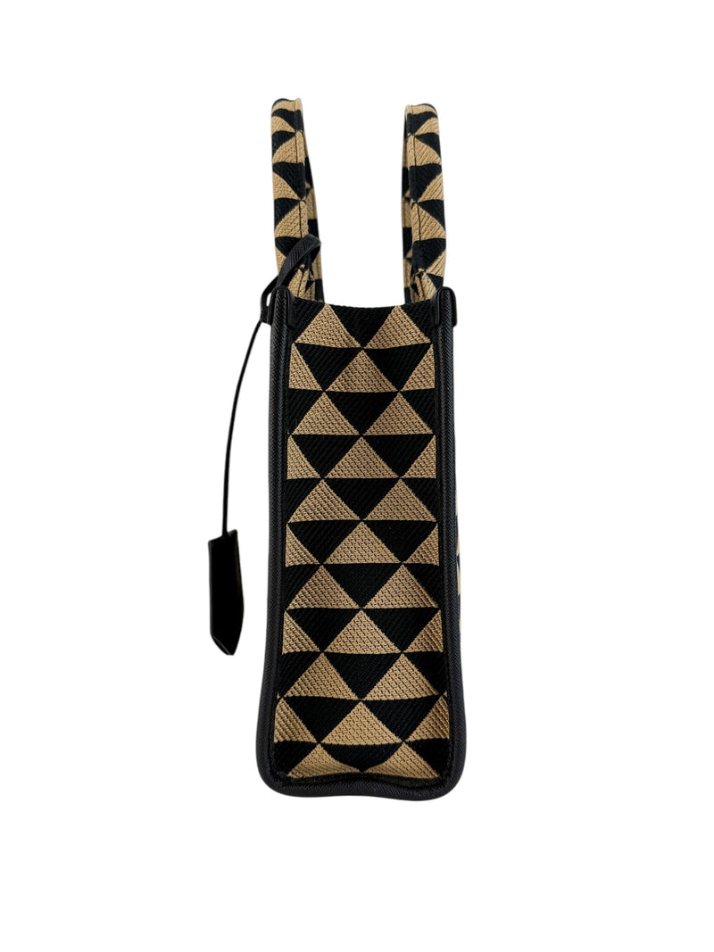 Prada Symbole Embroidered Tote Bag