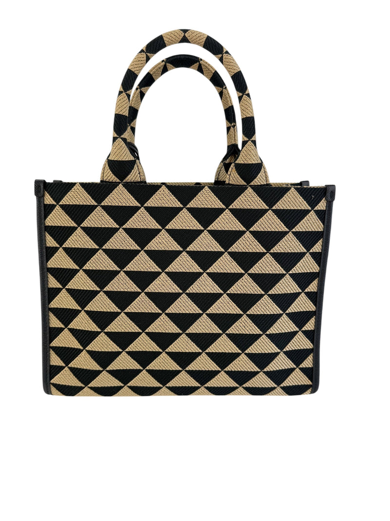 Prada Symbole Embroidered Tote Bag
