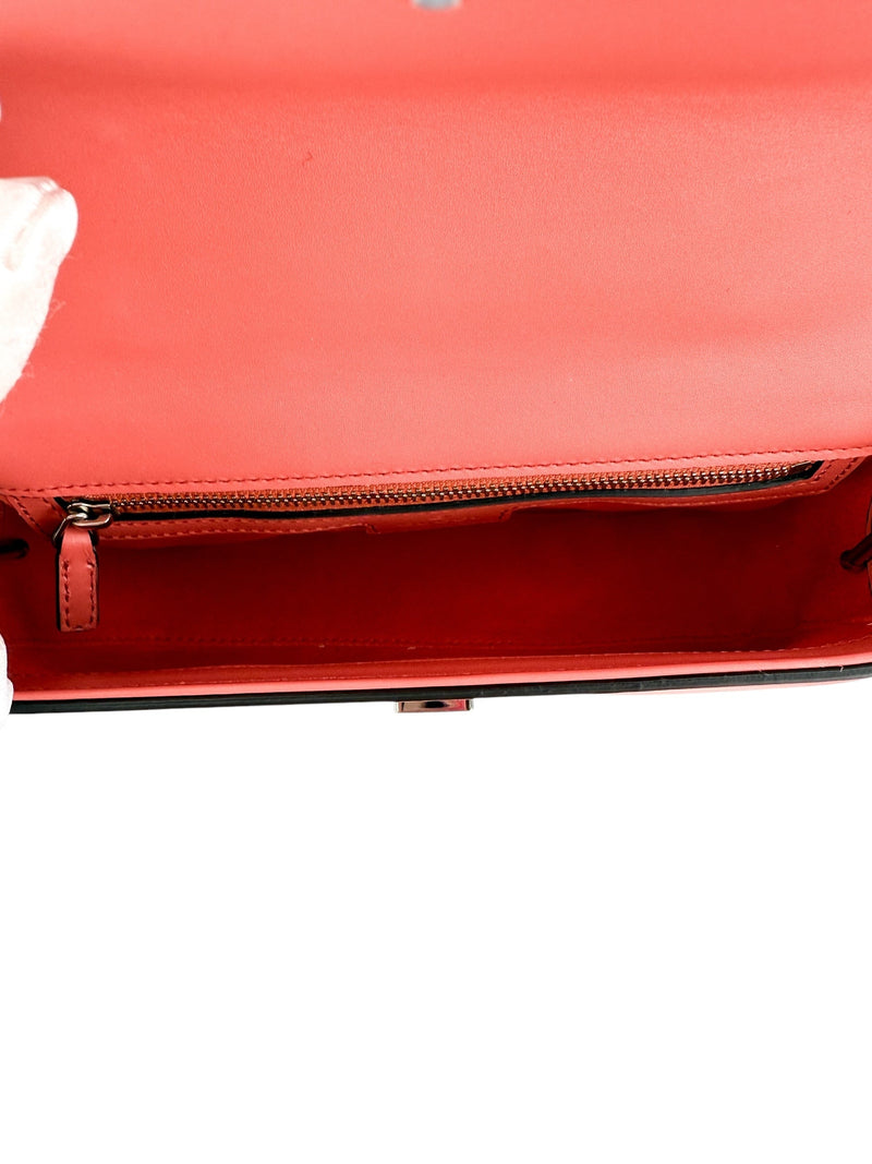 Gucci Senna Calfskin Petite GG Pink Top Handle Bag